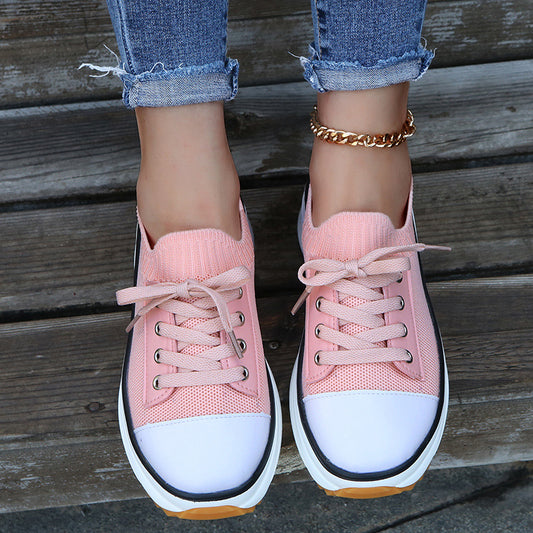 Knit Platform Sneakers