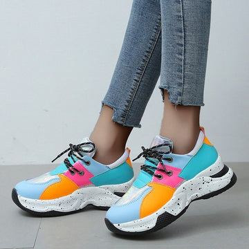 Colorblock Platform Sneakers