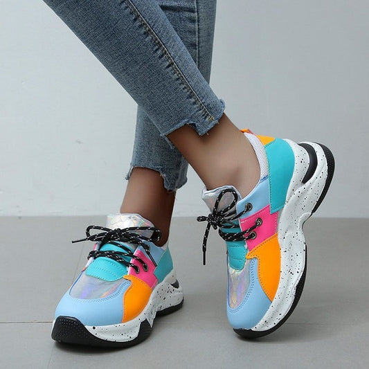 Colorblock Platform Sneakers