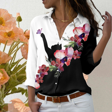 Casual Floral Print Blouse