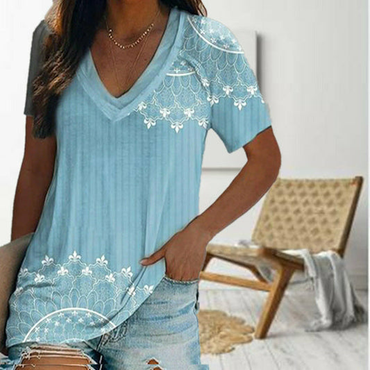 Vintage Printed Casual T-Shirt