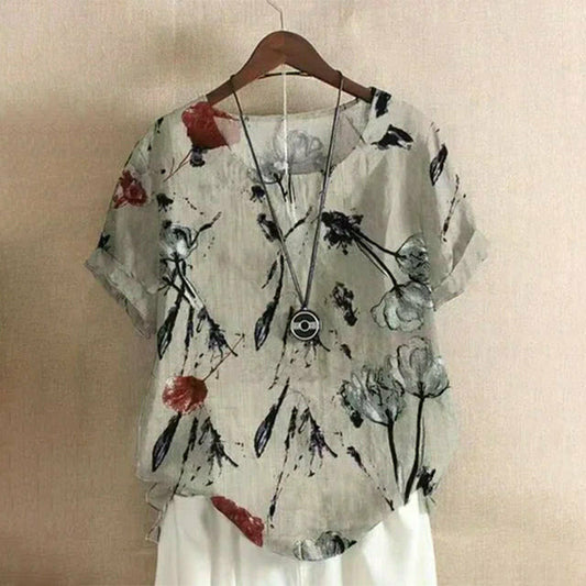 Casual Floral Print Blouse