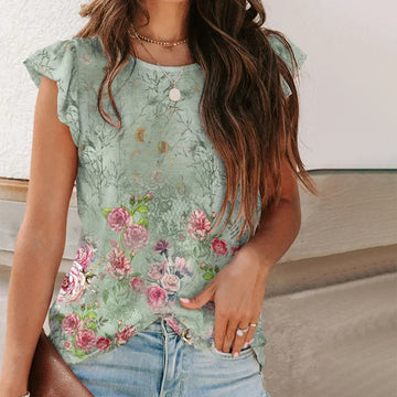 Floral Print Casual T-Shirt