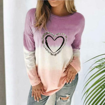 Heart Print Casual T-Shirt