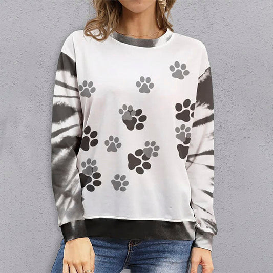 Cat Paw Print Casual T-Shirt