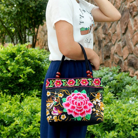 Vintage Floral Embroidered Bag