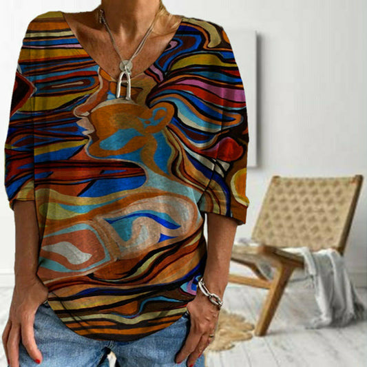 Colorful Abstract Print T-Shirt