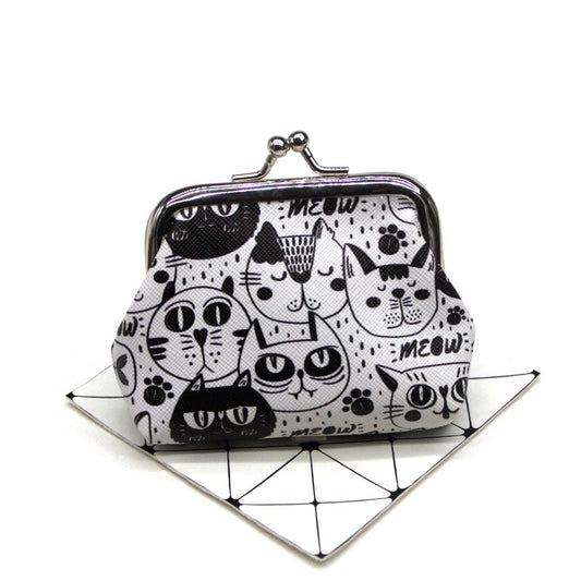 Cat Print Coin Purse