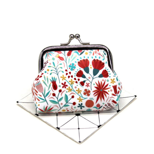 Floral Print Coin Purse