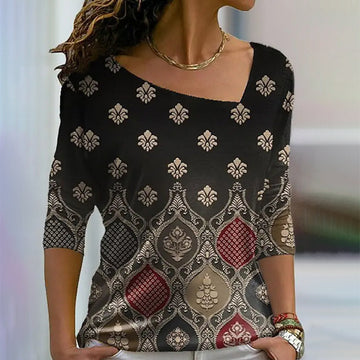 Vintage Ethnic Print T-Shirt