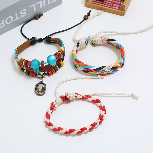 Vintage Woven Bracelet Set