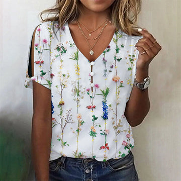 Casual Floral Print Blouse