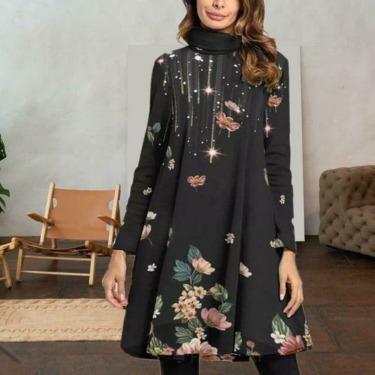 Elegant Floral Print Dress