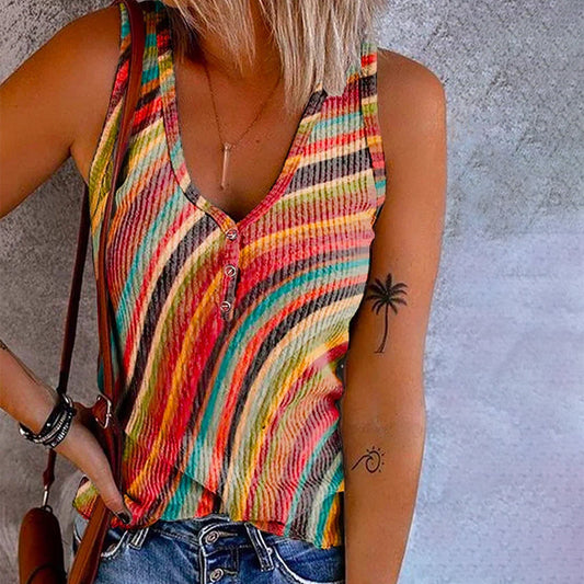 Rainbow Stripe Tank Top