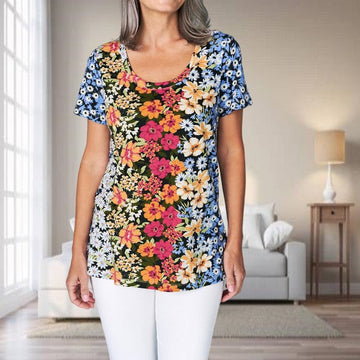 Colourful Floral Print T-Shirt