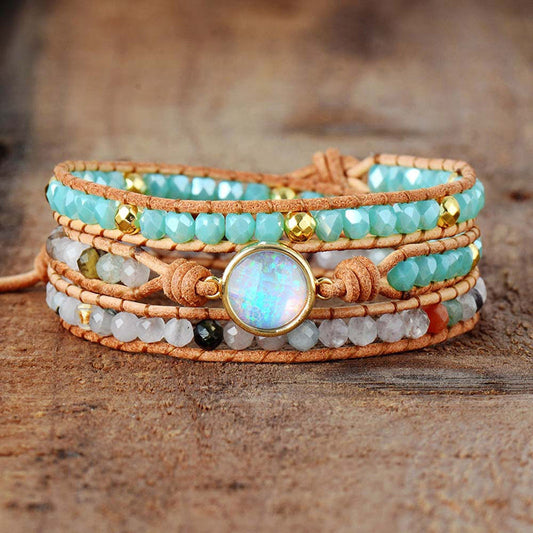 Boho Braided Bead Bracelet