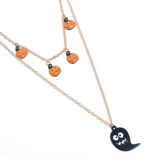 Halloween Pumpkin Pendant Necklace