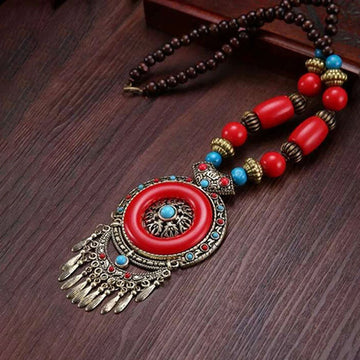 Bohemian Ethnic Pendant Necklace