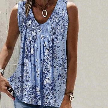 Casual Floral Print Tank Top