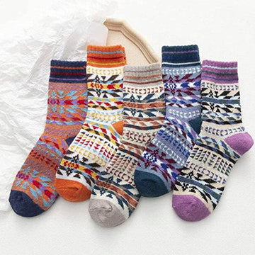 Pack Of 5 Pairs Of Printed Socks