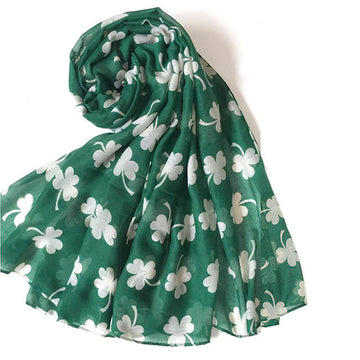 Clover Print Casual Scarf