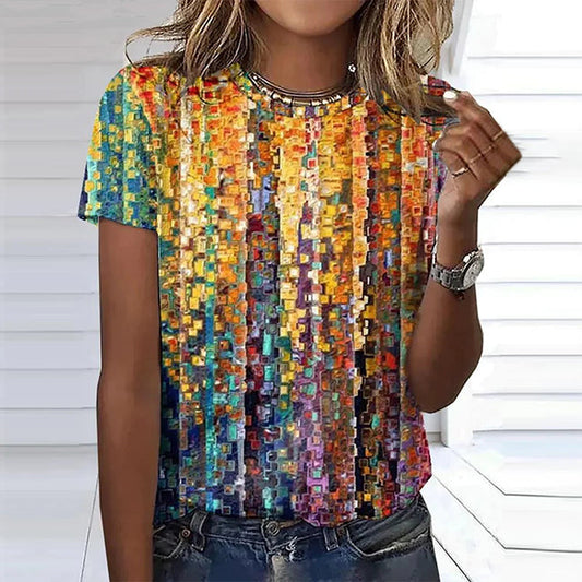 Vintage Abstract Print T-Shirt