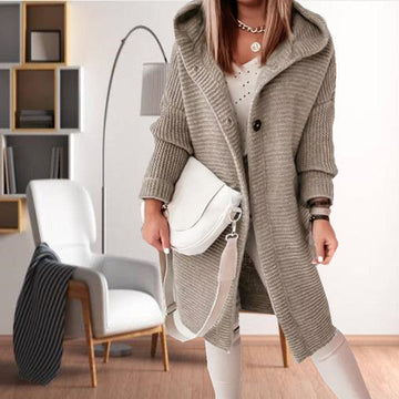 Casual Hooded Knitted Coat