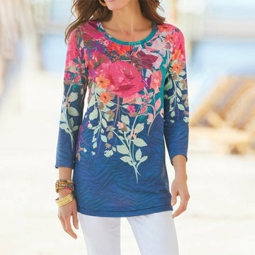 Casual Floral Print T-Shirt