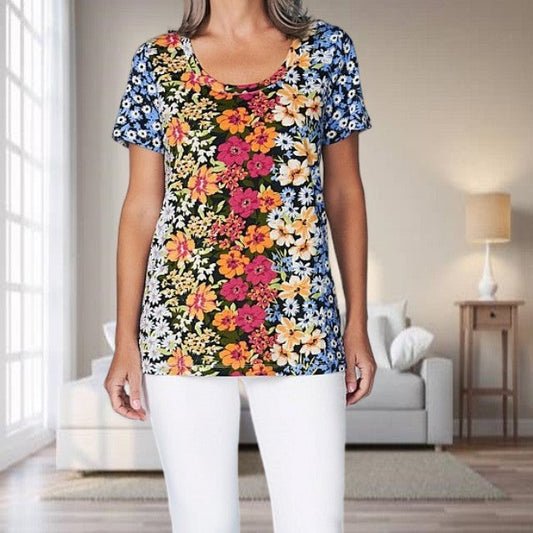 Colourful Floral Print T-Shirt