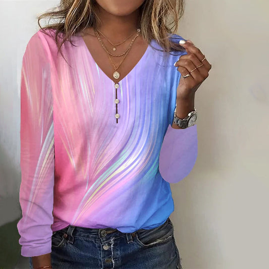 Casual Gradient Blouse