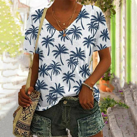 Beach Style Printed T-Shirt