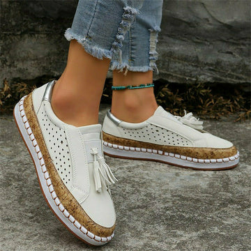 Tassel Decoration Hollow Out Shoes