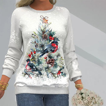 Christmas Print Casual Sweatshirt