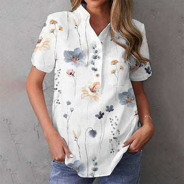 Casual Floral Print Blouse