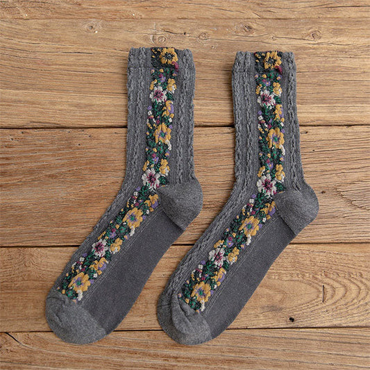 Vintage Ethnic Floral Socks