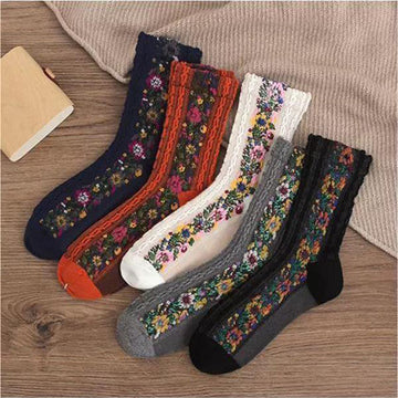 Vintage Ethnic Floral Socks