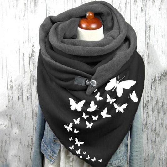 Butterfly Print Warm Scarf