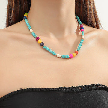 Bohemian Colorful Beaded Necklace