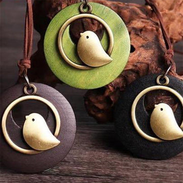 Wooden Bird Necklace