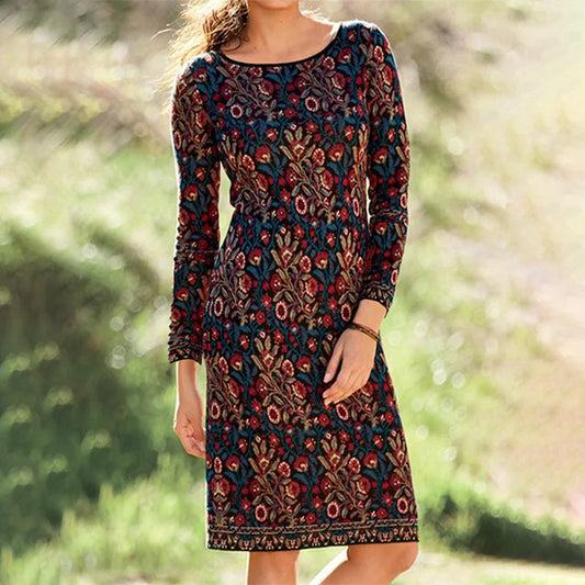 Elegant Floral Print Dress