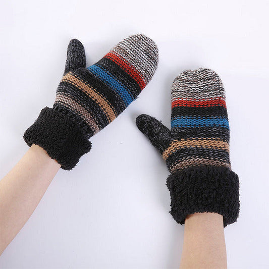 Striped Warm Gloves