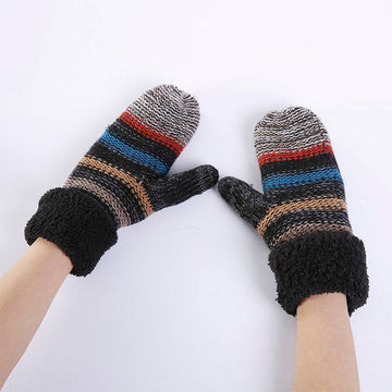 Striped Warm Gloves