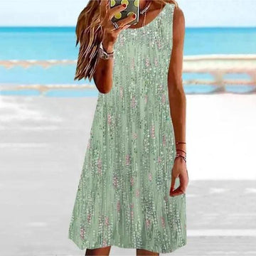 Casual Floral Sleeveless Dress