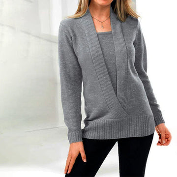 Casual Solid Color Knit Sweater