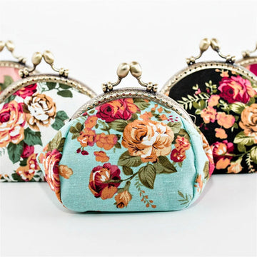 Floral Retro Coin Purse