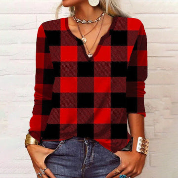 Casual Plaid Blouse