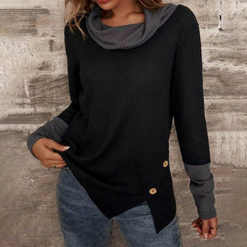 Casual Patchwork Irregular Blouse