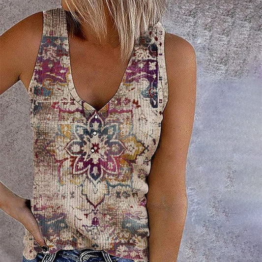 Vintage Ethnic Printed Tank Top