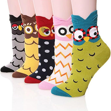 Creative Owl Print Socks