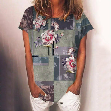 Vintage Floral Print T-Shirt